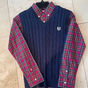 Land's End vest and dress shirt size 10-12